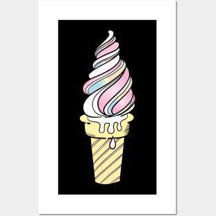 Ice Cream icon pastel color Posters and Art